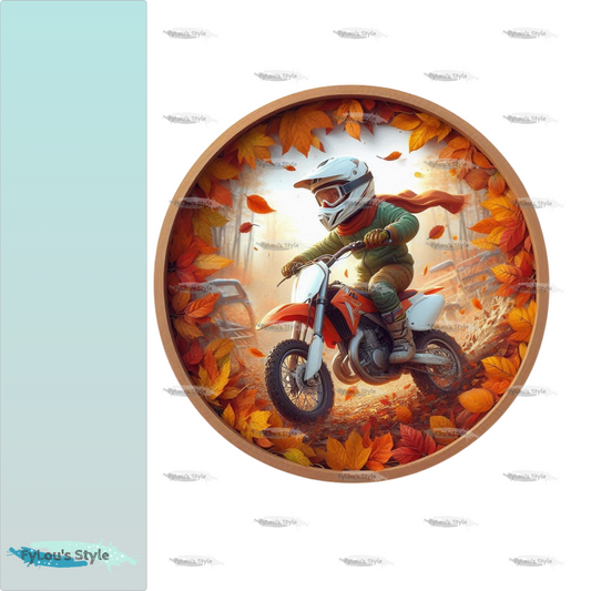 Bügelbild Motorcross im Herbst #10