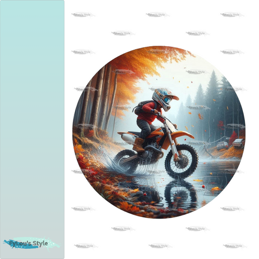Bügelbild Motorcross im Herbst #4