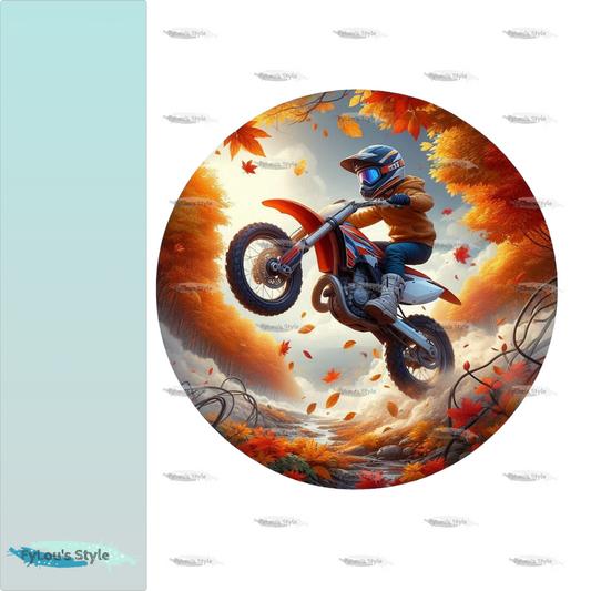 Bügelbild Motorcross im Herbst #6