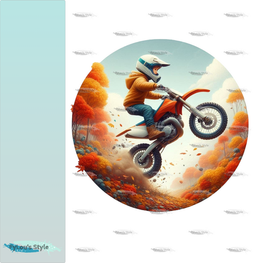 Bügelbild Motorcross im Herbst #8