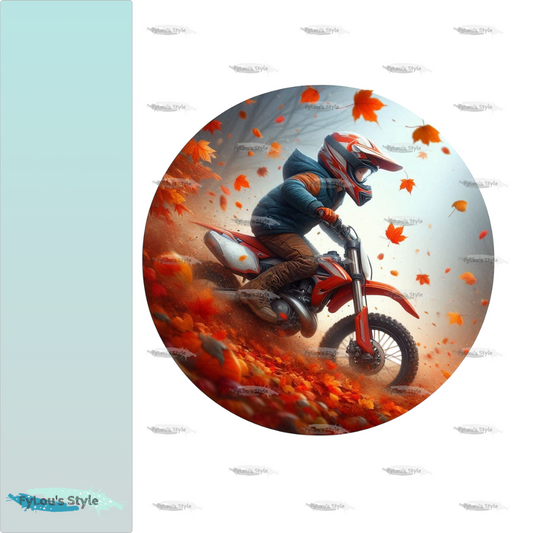 Bügelbild Motorcross im Herbst #9