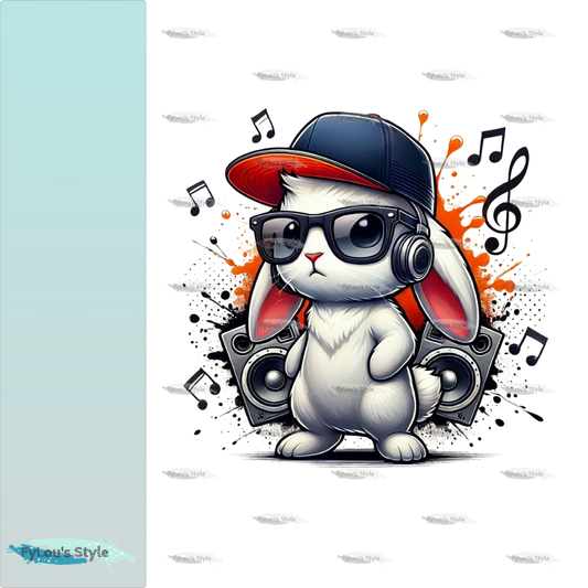 Bügelbild Musik Bunny #1 Fylou's Style
