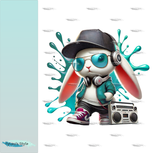 Bügelbild Musik Bunny #2 Fylou's Style