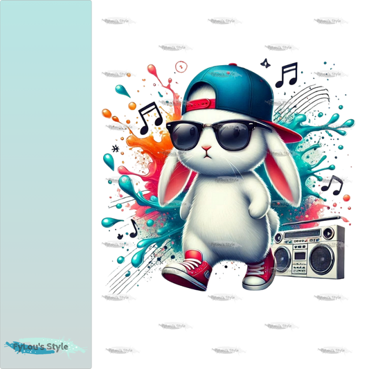 Bügelbild Musik Bunny #3 Fylou's Style