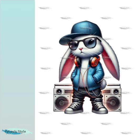 Bügelbild Musik Bunny #4 Fylou's Style