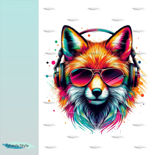 Bügelbild Musik Fuchs #1 Fylou's Style