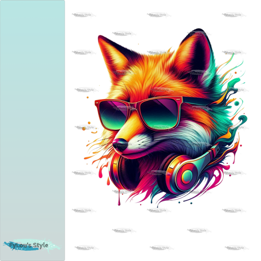 Bügelbild Musik Fuchs #2 Fylou's Style