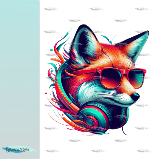 Bügelbild Musik Fuchs #3 Fylou's Style