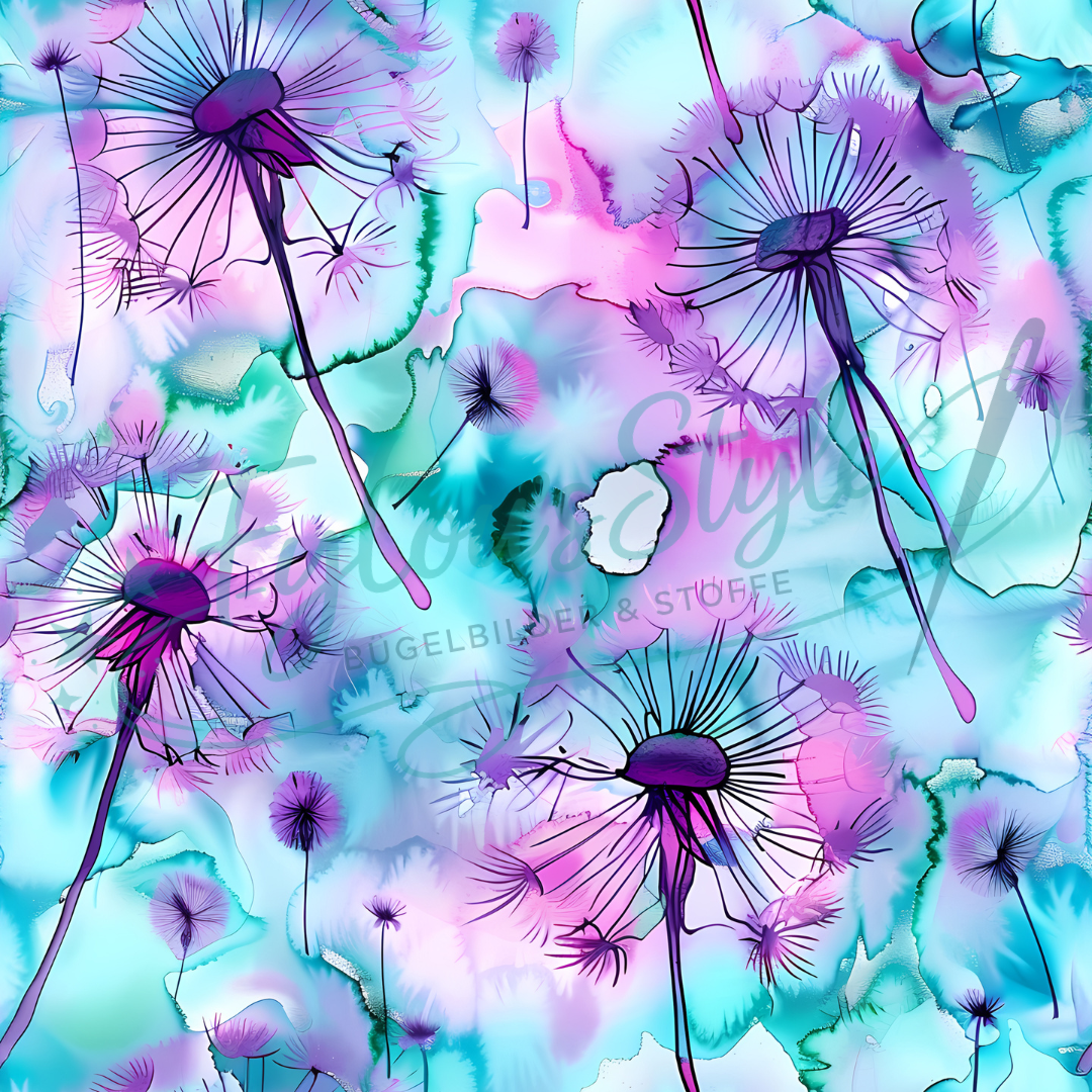 Vorbestellung Bio Jersey "Neon Pusteblumen" Überbreite