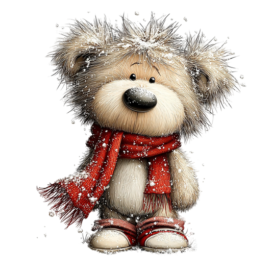 Bügelbild Niedlicher Weihnachts Teddybär #2