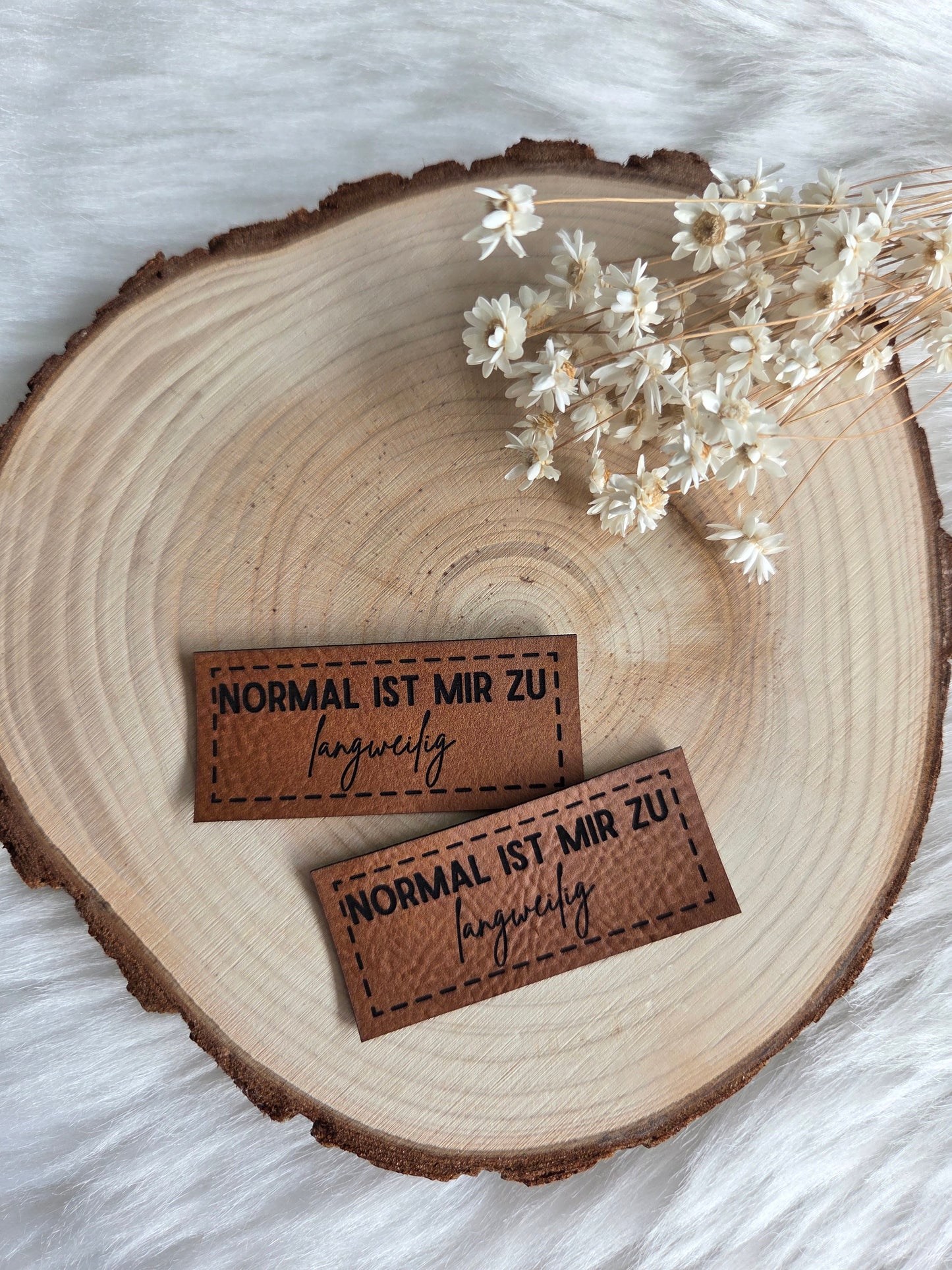 Kunstleder Label Normal ist mir zu langweilig