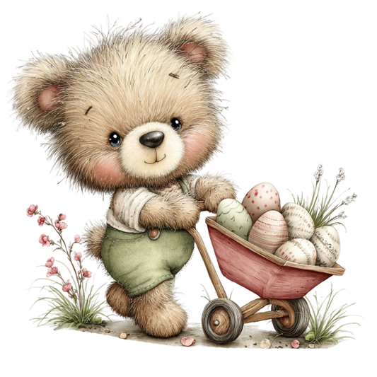 Bügelbild Oster Bär #1