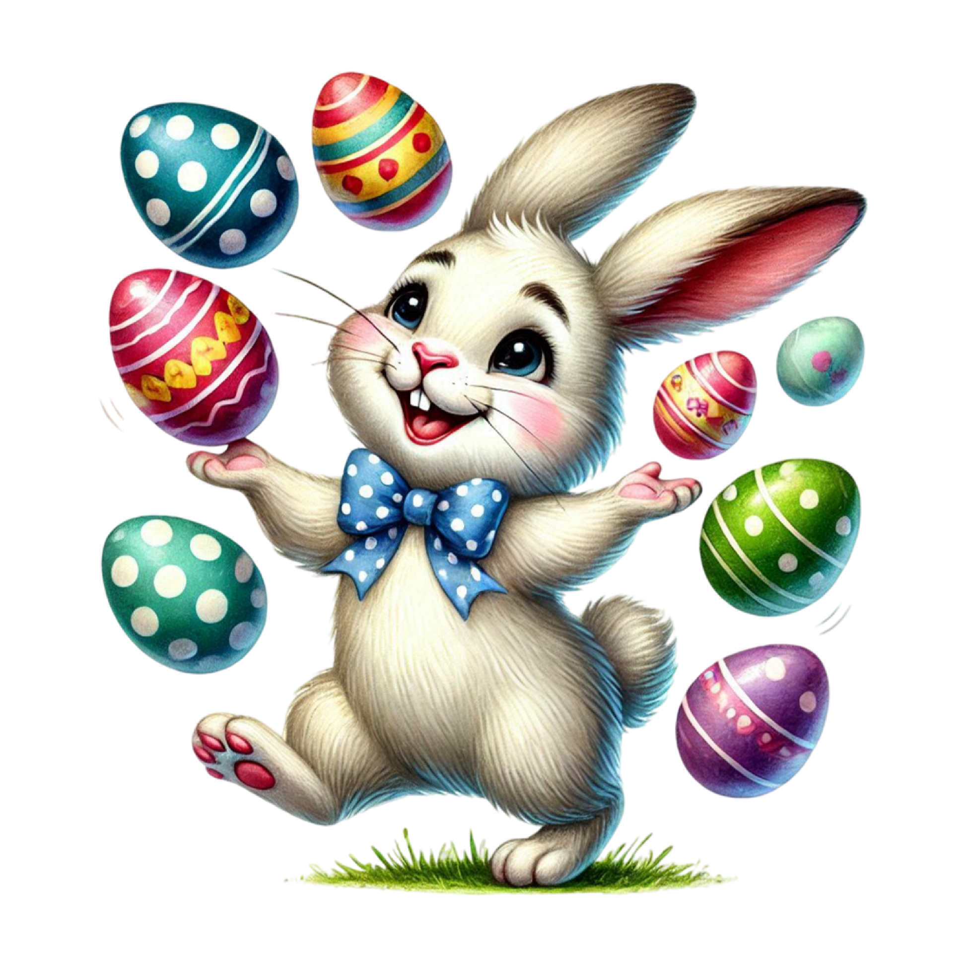 Bügelbild Oster Hase jongliert Fylou's Style