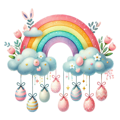 Bügelbild Oster Regenbogen Fylou's Style