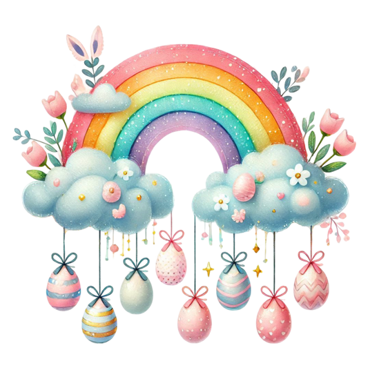 Bügelbild Oster Regenbogen Fylou's Style
