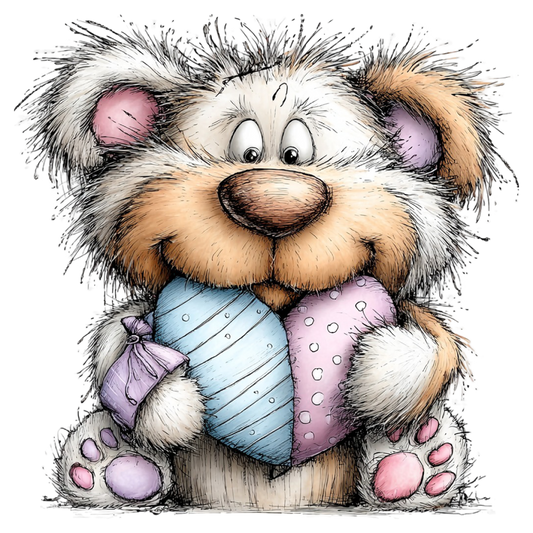 Bügelbild Oster Teddy Bär #2