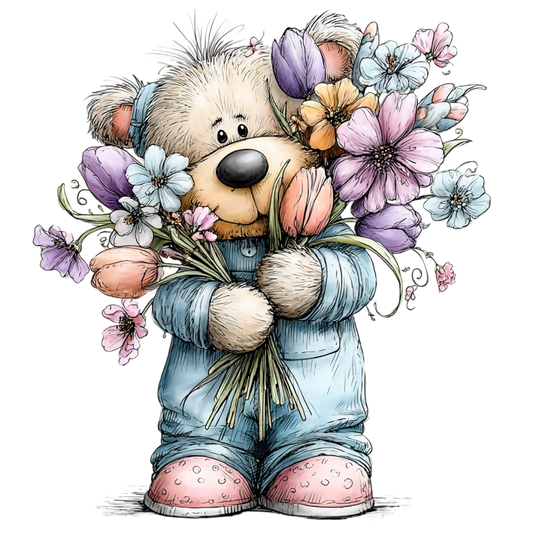 Bügelbild Oster Teddy Bär #3