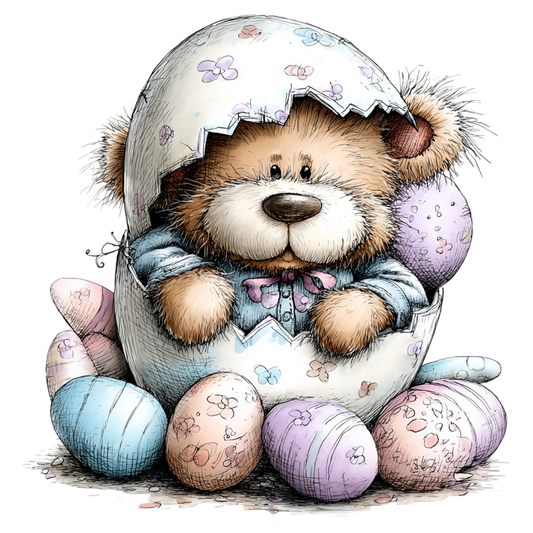 Bügelbild Oster Teddy Bär #4