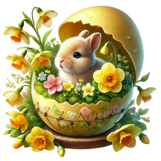 Bügelbild Osterhase im Ei #11 Fylou's Style
