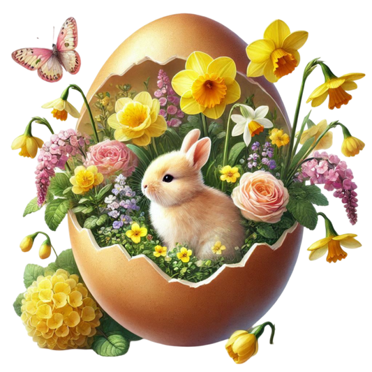 Bügelbild Osterhase im Ei #18 Fylou's Style