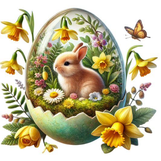 Bügelbild Osterhase im Ei #2 Fylou's Style