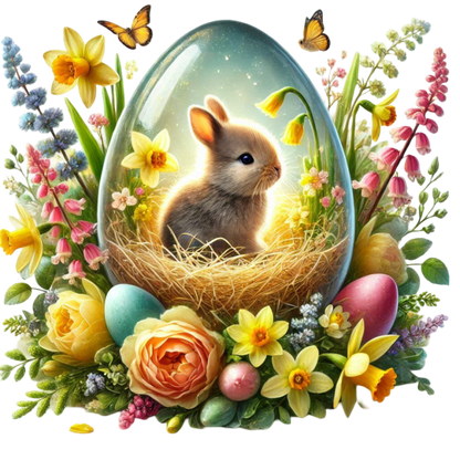 Bügelbild Osterhase im Ei #23 Fylou's Style