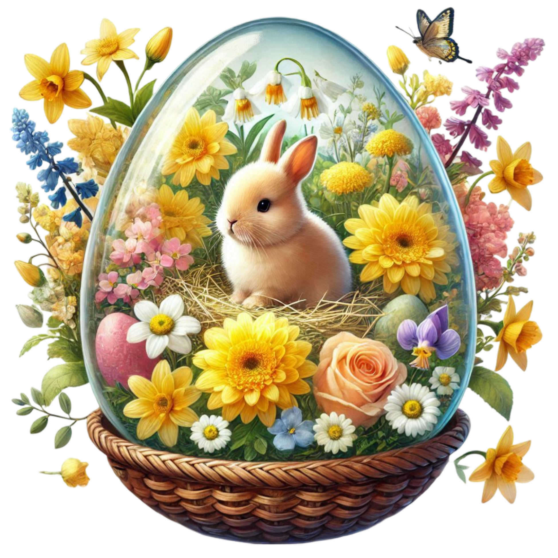 Bügelbild Osterhase im Ei #6 Fylou's Style