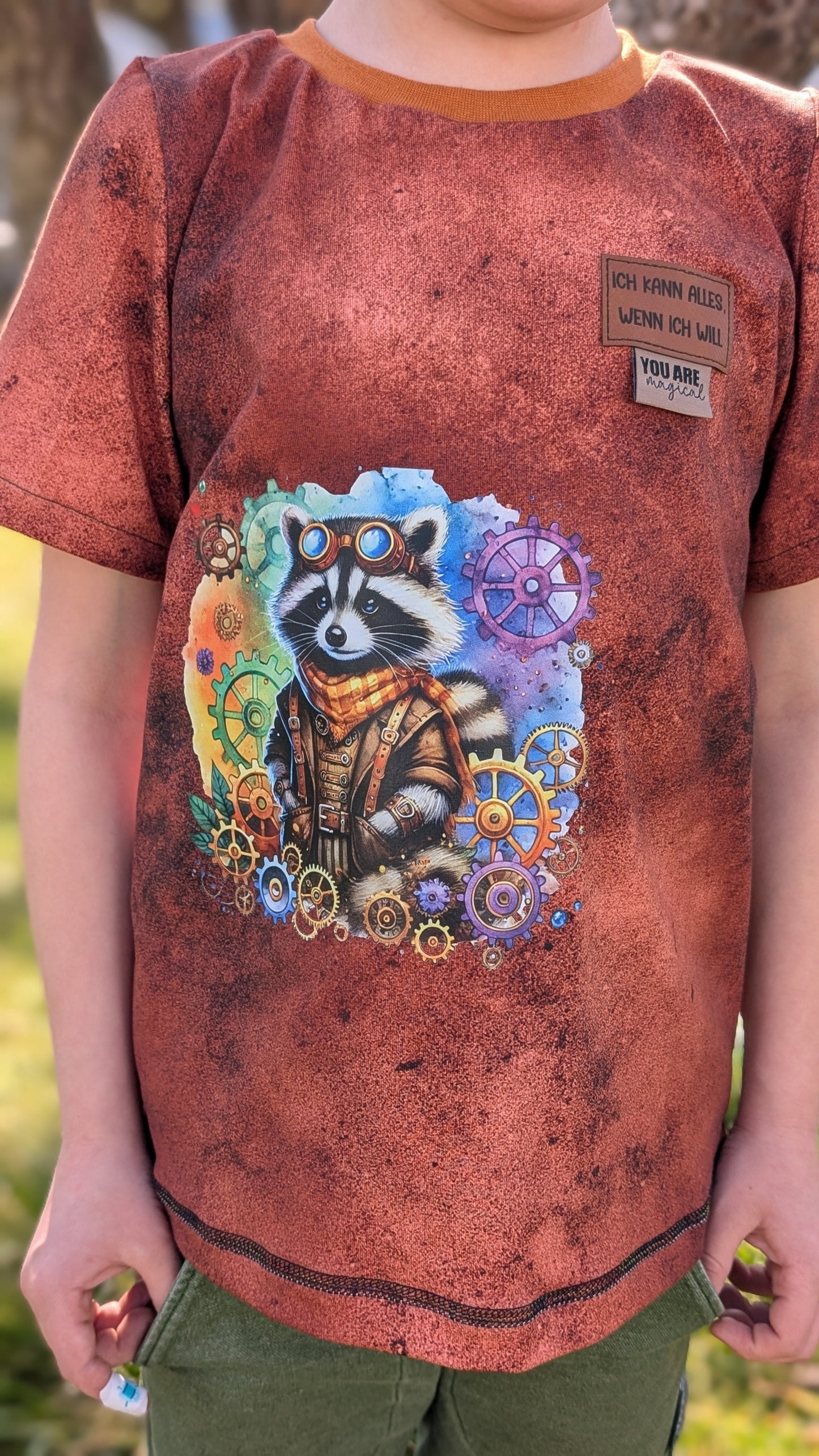 Bügelbild Steampunk Waschbär #5 Fylou's Style