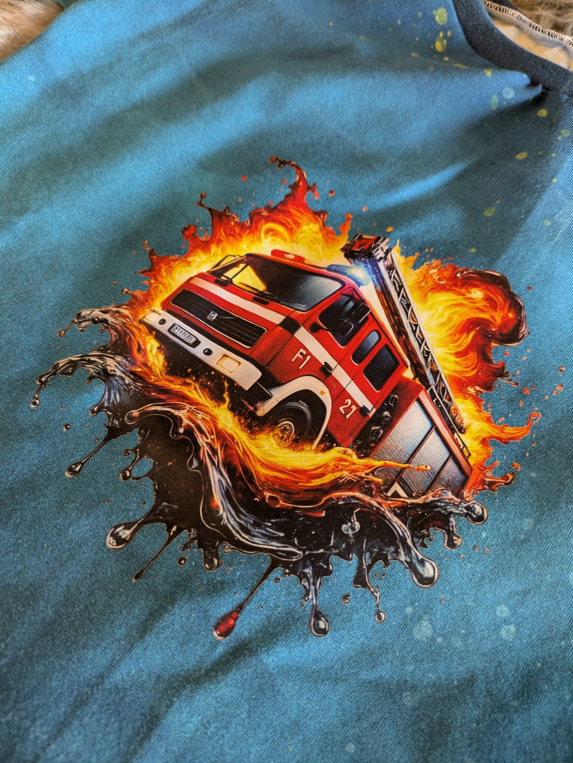Bügelbild Splash Feuerwehr #1 Fylou's Style