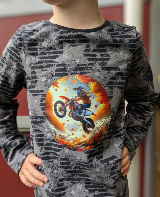 Bügelbild Motorcross im Herbst #6