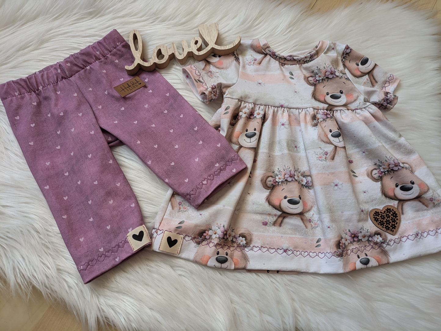 Bio Jersey  Blumen Bärchen