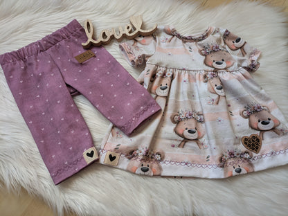 Bio Jersey  Blumen Bärchen