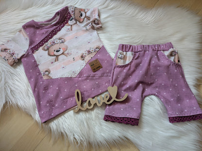 Bio Jersey  Blumen Bärchen