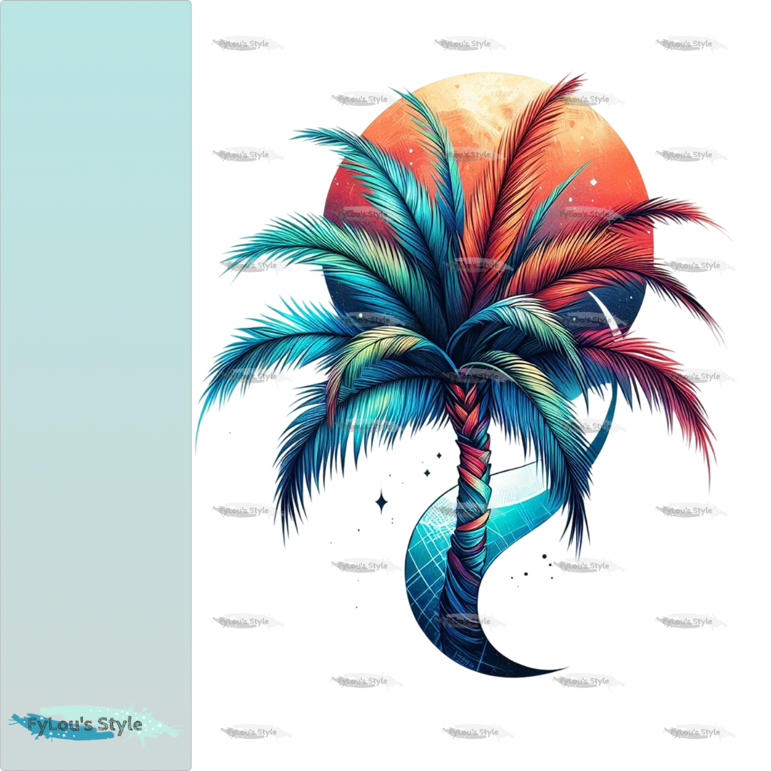 Bügelbild Palme Abstrakt Fylou's Style