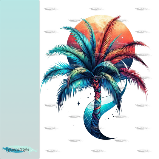 Bügelbild Palme Abstrakt Fylou's Style