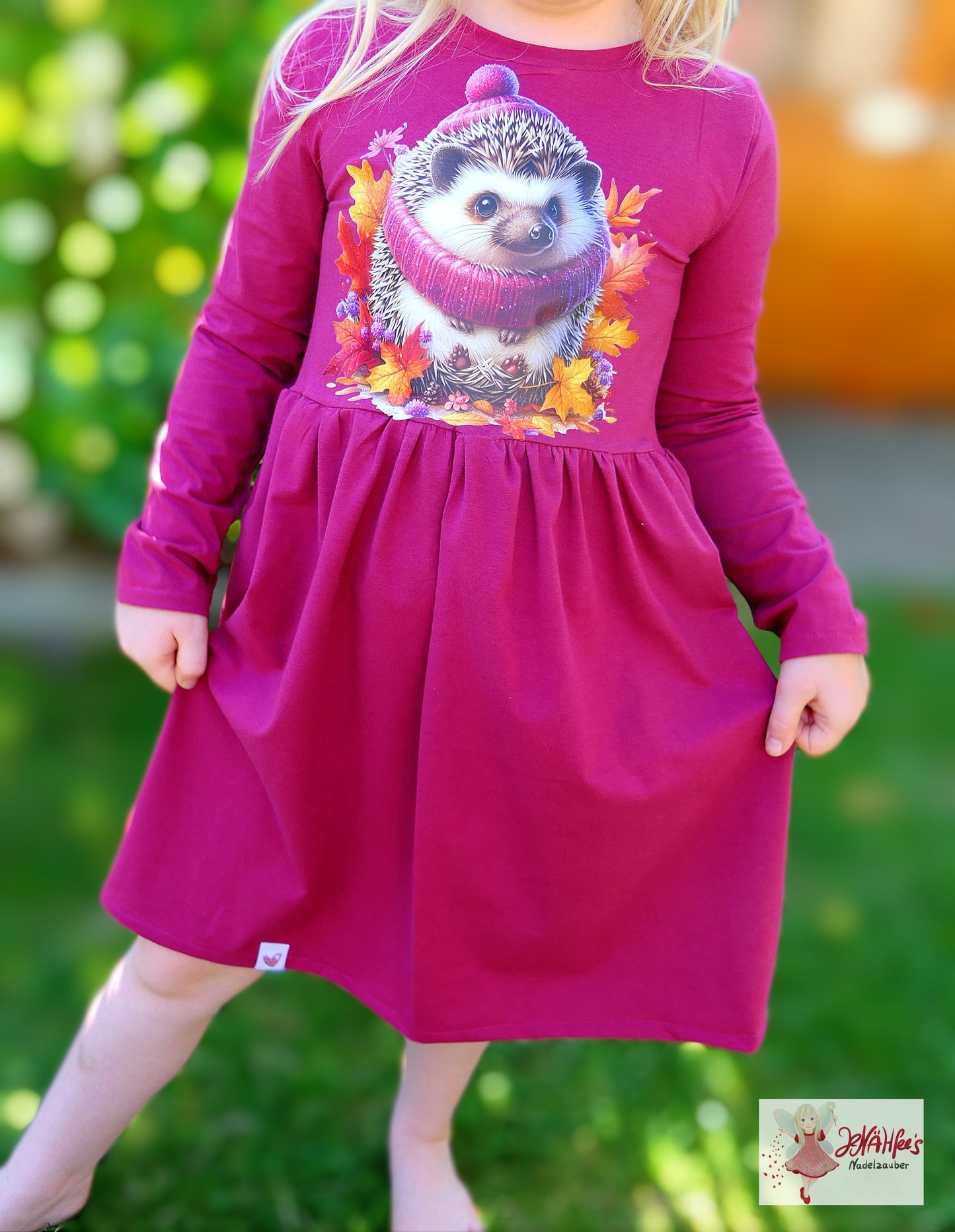 Bügelbild Glitzer Herbst Igel #1