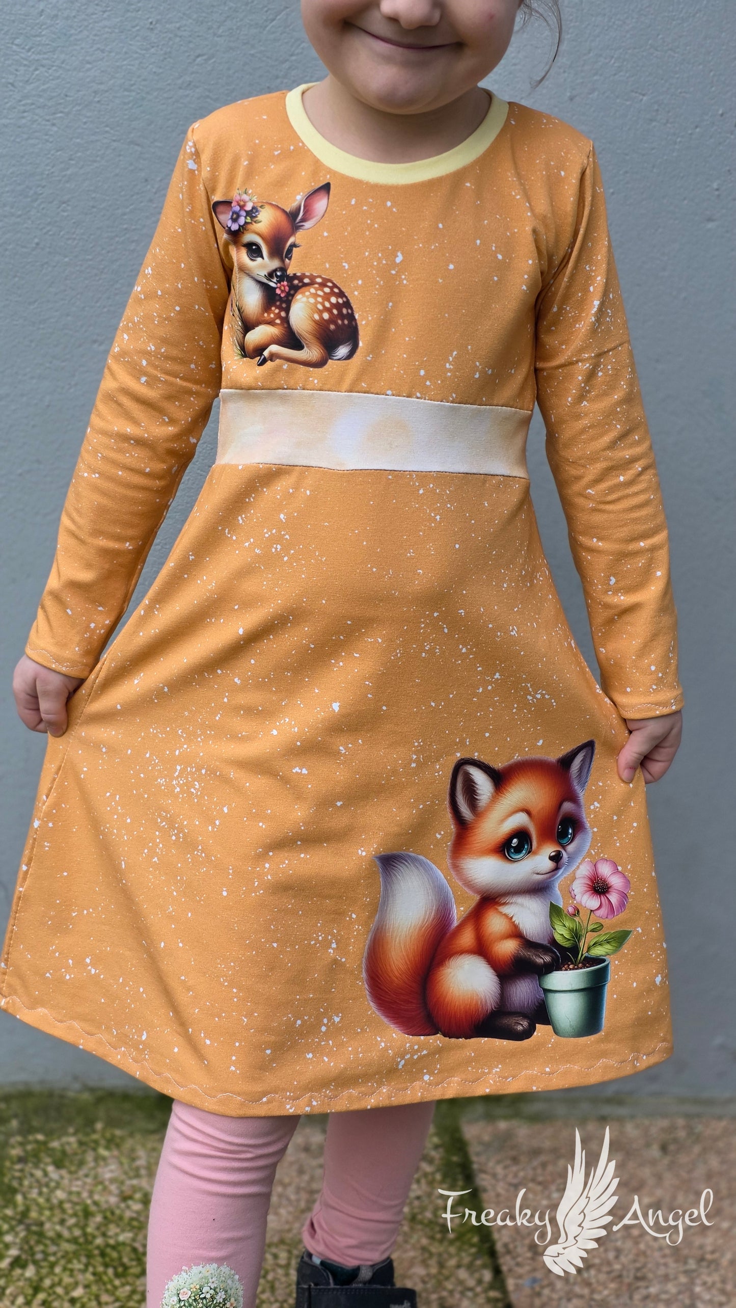 Bügelbild Fuchs mit Blumentopf