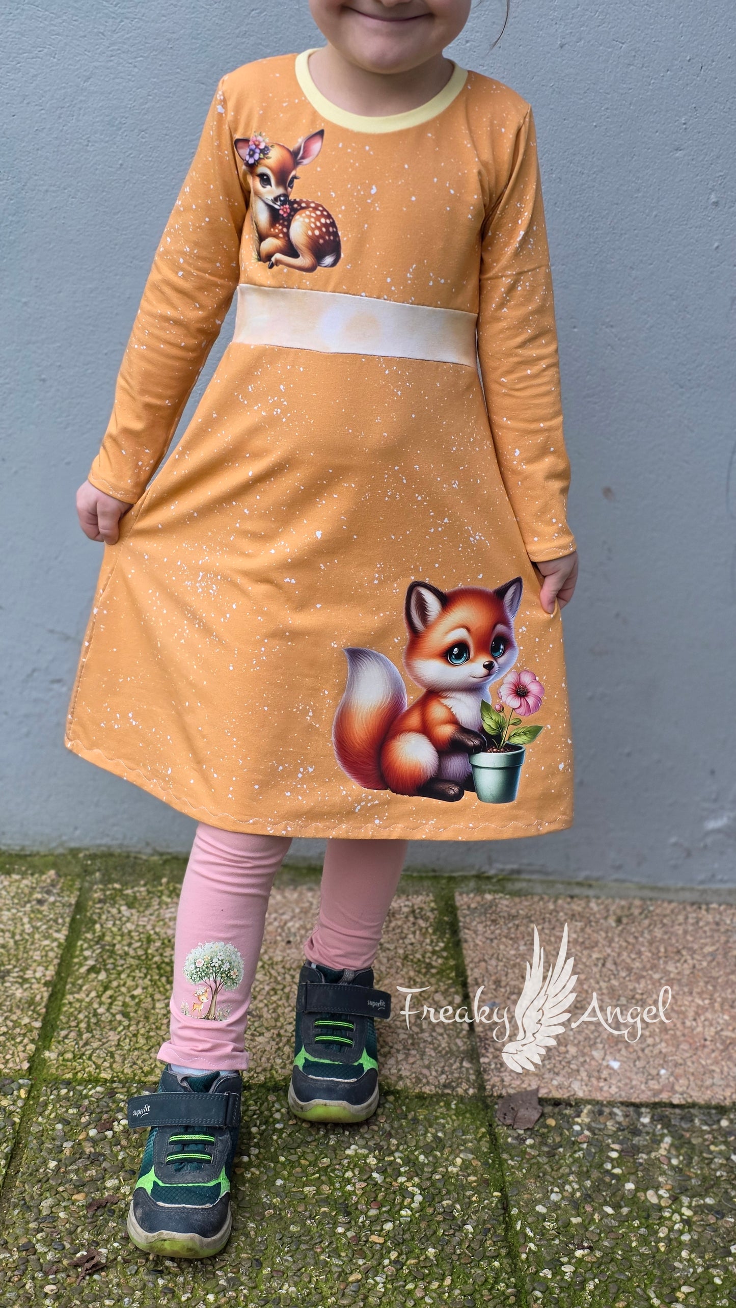 Bügelbild Fuchs mit Blumentopf