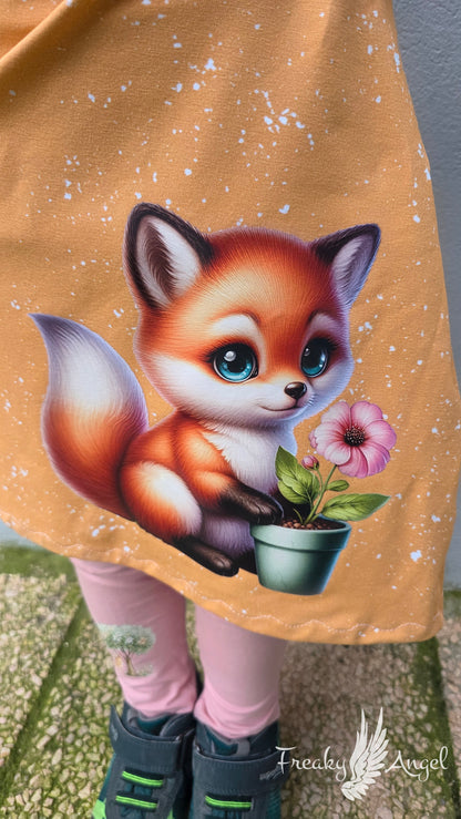 Bügelbild Fuchs mit Blumentopf