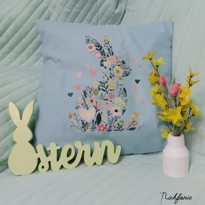 Bügelbild OsterHase  Blumen Silhouette #3 Fylou's Style