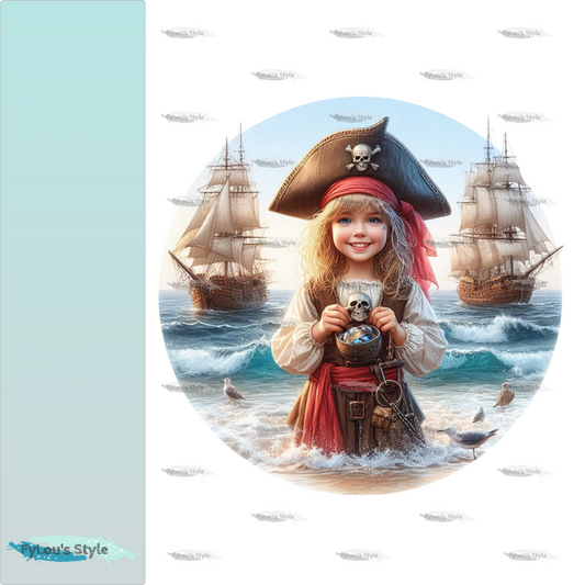 Bügelbild Piratenmädchen #1 Fylou's Style