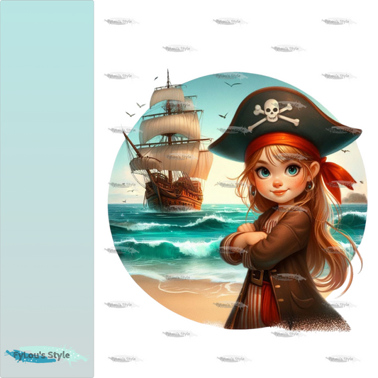 Bügelbild Piratenmädchen #2 Fylou's Style