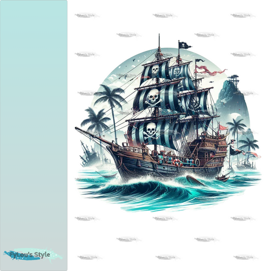 Bügelbild Piratenschiff #3 Fylou's Style