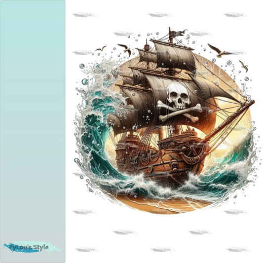 Bügelbild Piratenschiff #4 Fylou's Style