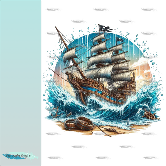 Bügelbild Piratenschiff #7 Fylou's Style