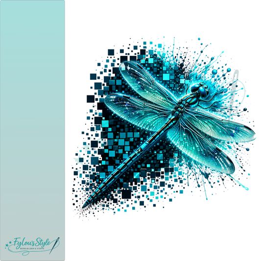 Bügelbild Pixel Splash  Libelle