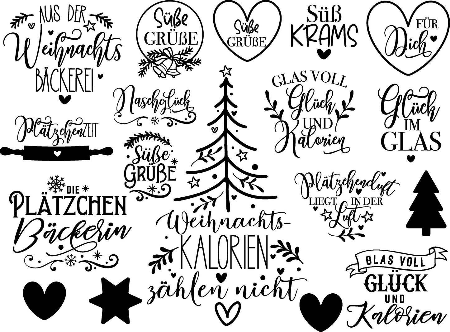 A4 Bogen Rub ON Sticker  Plätzchen #3