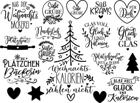 A4 Bogen Rub ON Sticker  Plätzchen #3