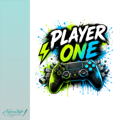 Bügelbild Player one