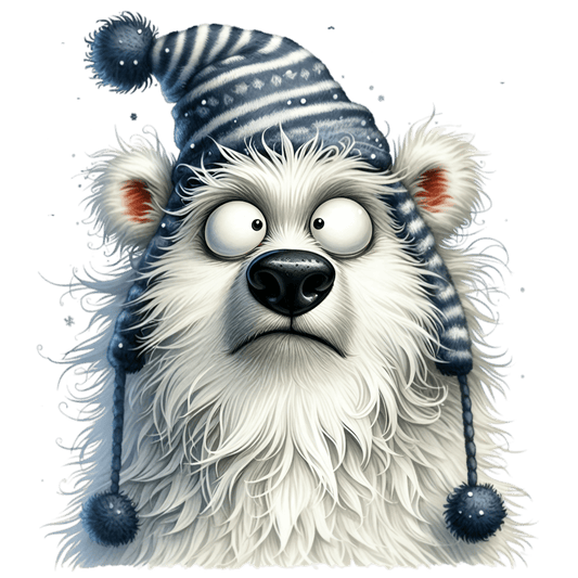 Bügelbild Polarbär mit Mütze #14